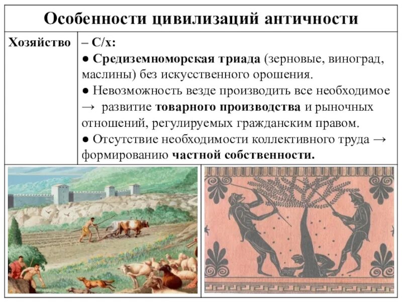 Типы экономических цивилизаций. Особенности цивилизаций античности. специфика цивилизаций античности. признаки античной цивилизации. производящее хозяйство в античности.