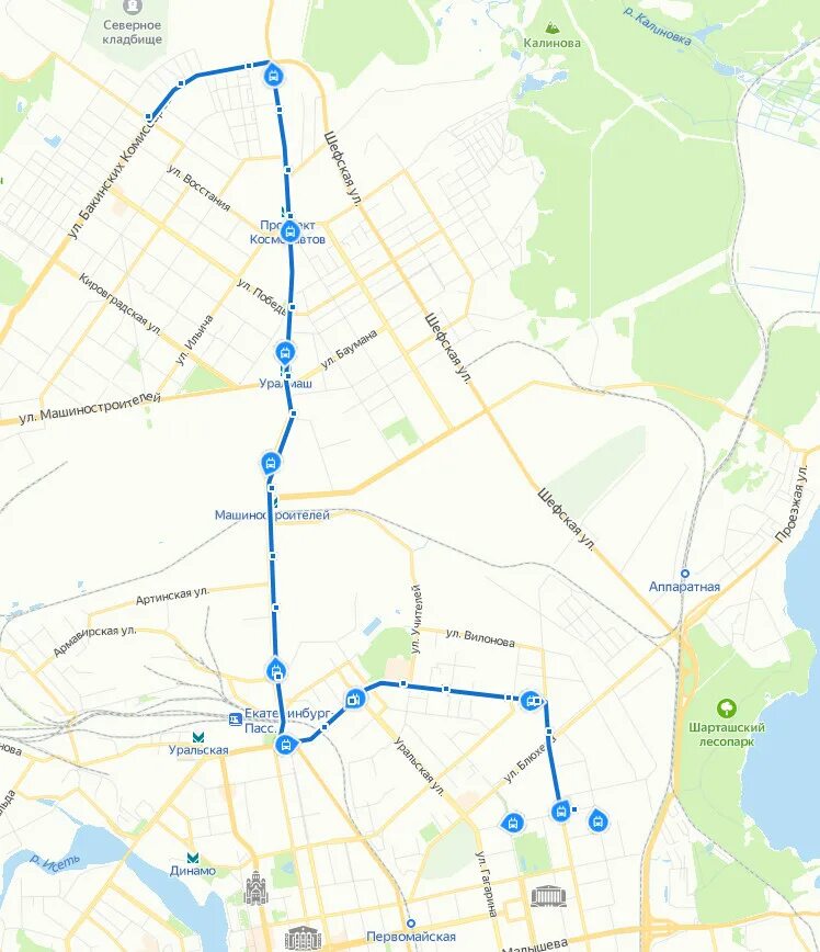 Показать маршрут 12