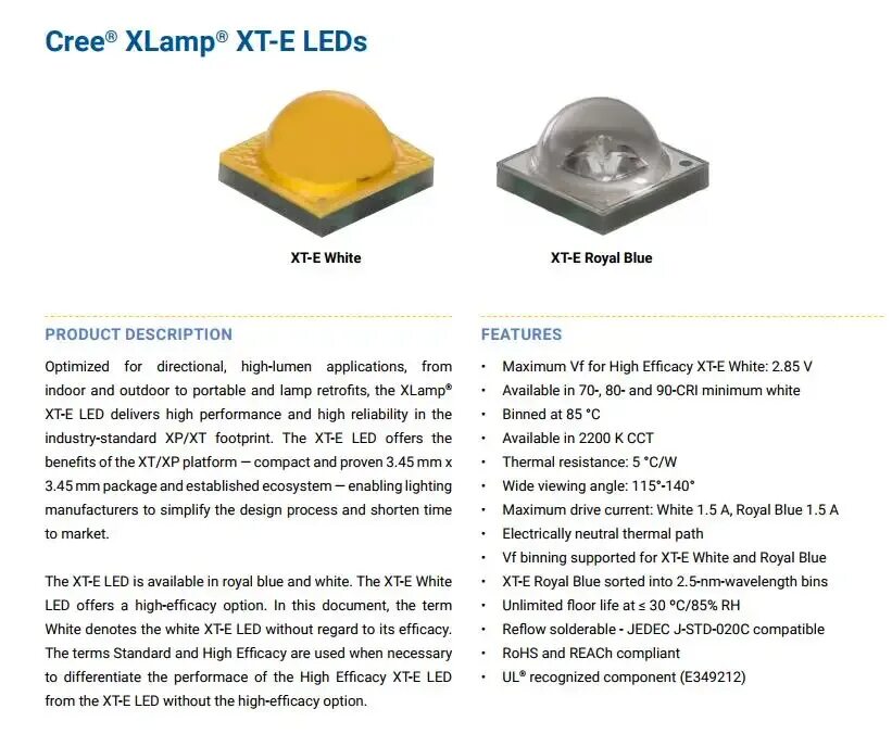 Without led. Данные светодиода cree 5вт. Лампа cree XLAMP, XB-D светодиод. Cree HR-C светодиод. Cree XTE Размеры.