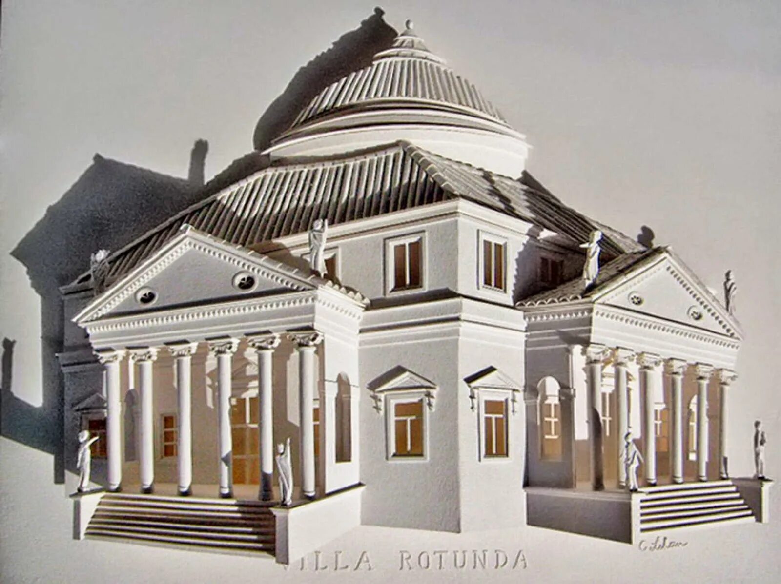 архитектурные здания из бумаги. архитектурный макет. макетирование для детей. архитектурные здания из бумаги. архитектурное киригами японии.