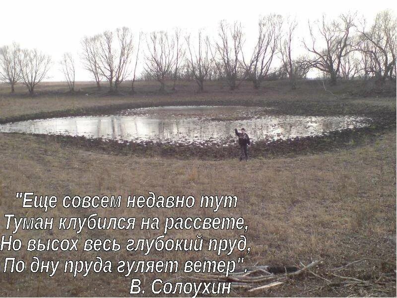 Глубокий пруд составить предложение