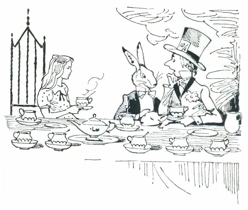 Джон тенниел иллюстрации алиса. В стране чудес 7 глава. Иллюстраторы алисы в стране чудес marjorie torrey. В стране чудес 7 глава. Чаепитие у шляпника в алисе.