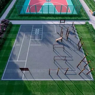 Спортивную площадку прямоугольной формы нужно увеличить