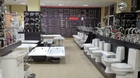 Отдел сантехники в магазине