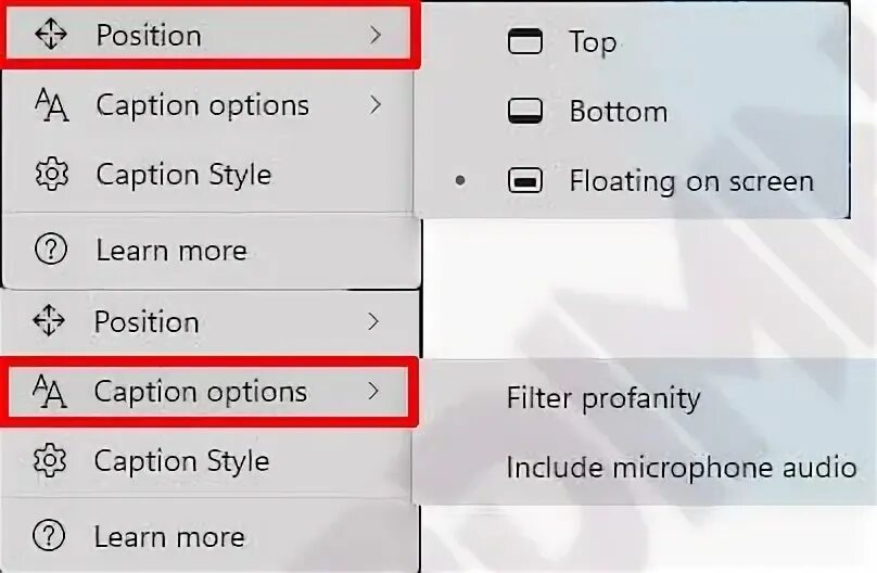 Live captions. Live caption.