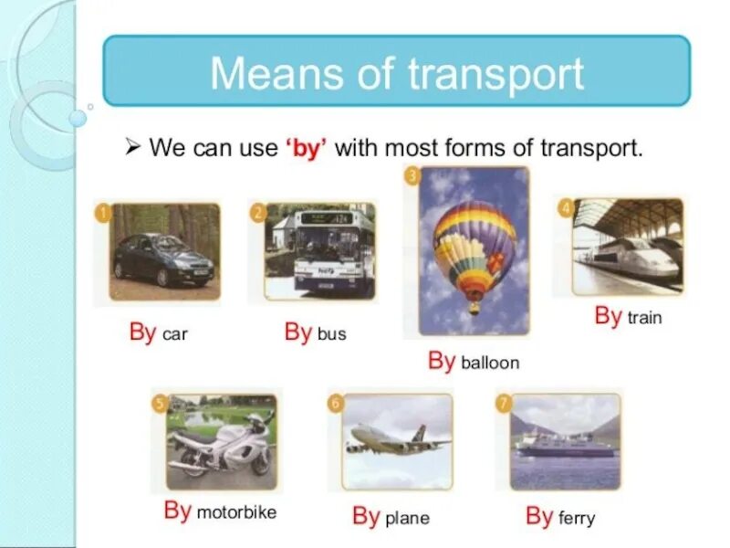 Means of transport. Means of transport картинки. Different means of transport. Английский язык means of transport.