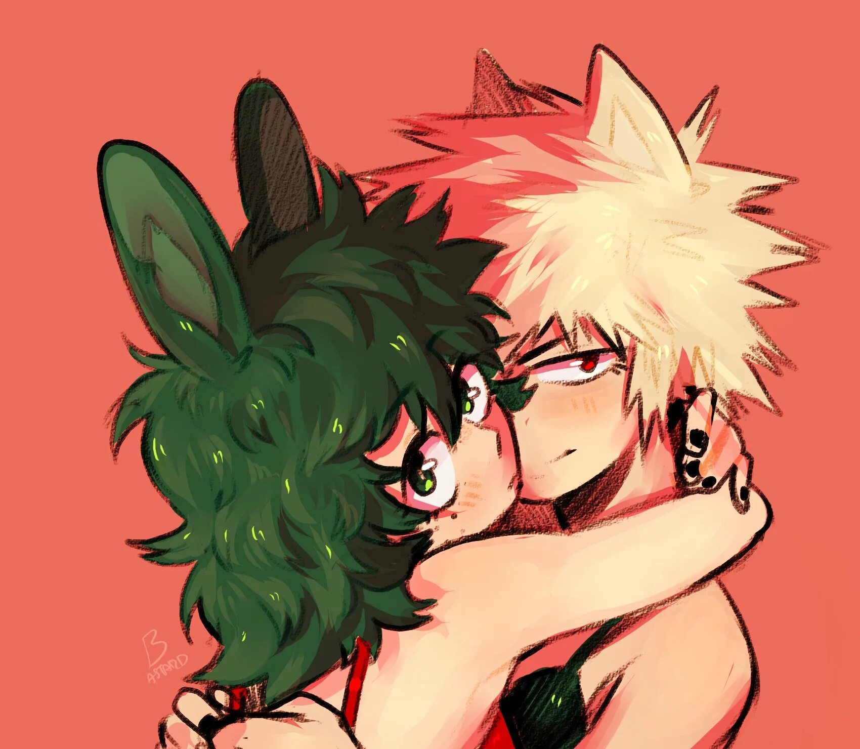 Sfw bakudeku kiss