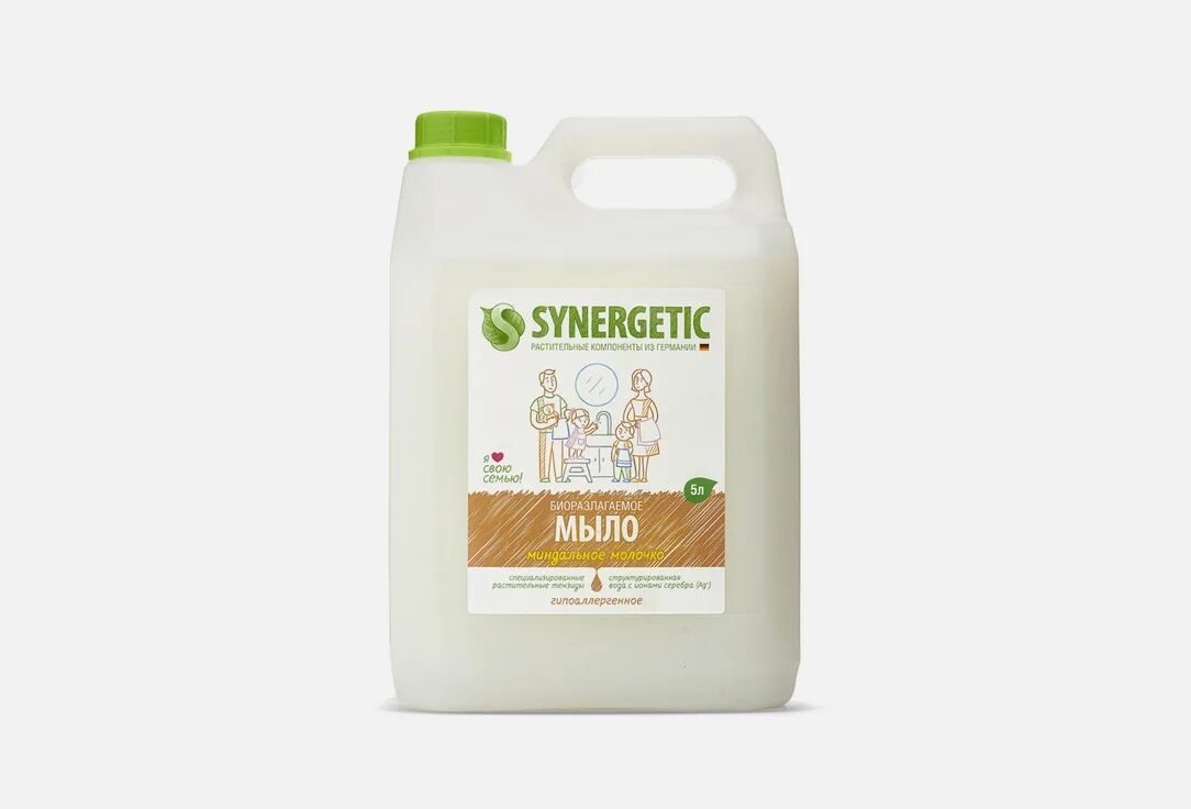 Synergetic миндальное молочко 5. Кондиционер для белья синергетик райский сад. synergetic кондиционер 10л. synergetic мыло жидкое миндальное молочко 500 мл. средство synergetic для мытья поверхностей, 5л.