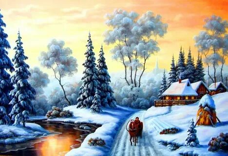 Картинка зима для детей природа