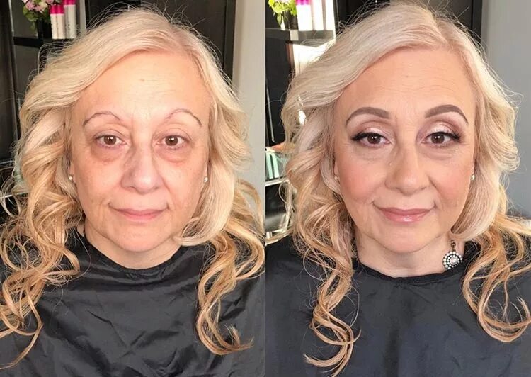 Women-Before-After-Makeup-Lena-Motinova Makeup for older women, Tinted moisturiz