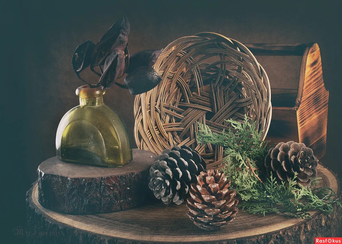 открытки со старым новым годом золотые шишки. натюрморт с шишками. натюрморт шишки. зимний натюрморт. натюрморт грибы и ягоды.