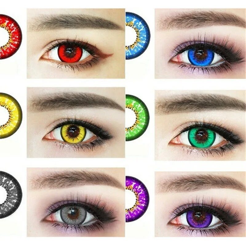 Стандартные линзы. Цветные линзы. Разноцветные линзы для глаз. Цветные контактные линзы. Декоративные линзы для глаз цветные.