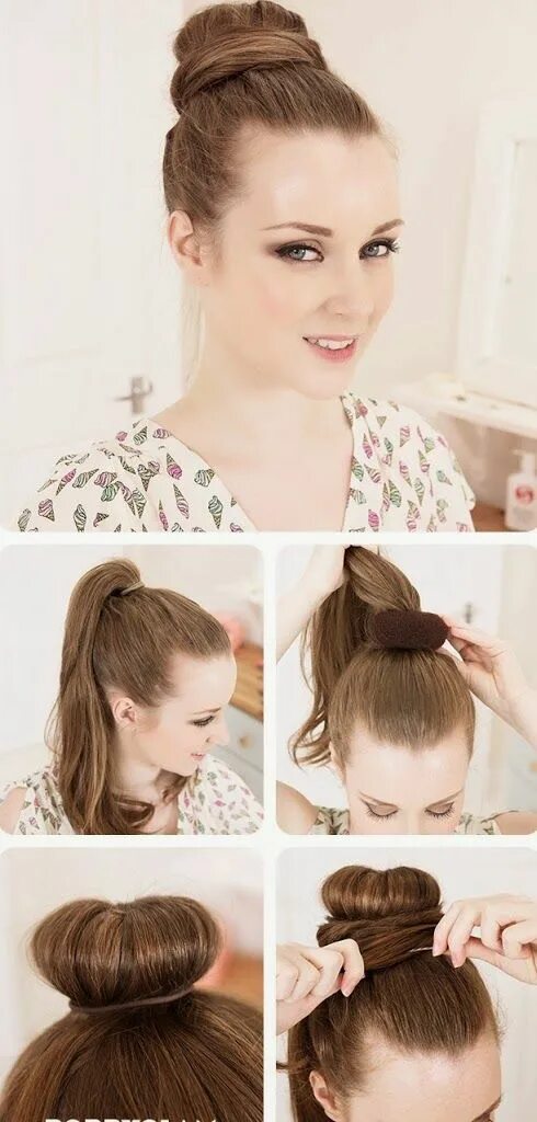 Balerin topuzuuu ;) Saç Modelleri Pek Marifetli! Hair styles, Hair hacks, Long h