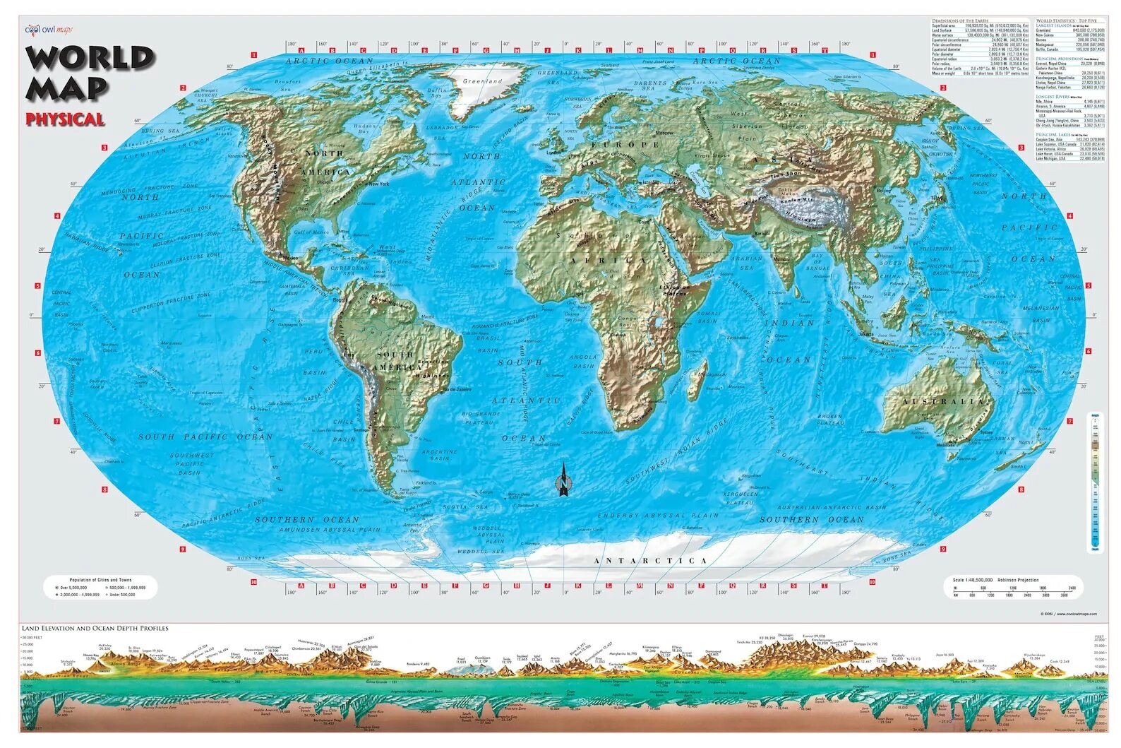 Physical world. Physical Map of the World.