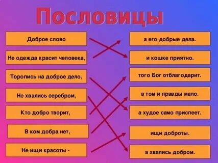 Дела красят человека пословицы