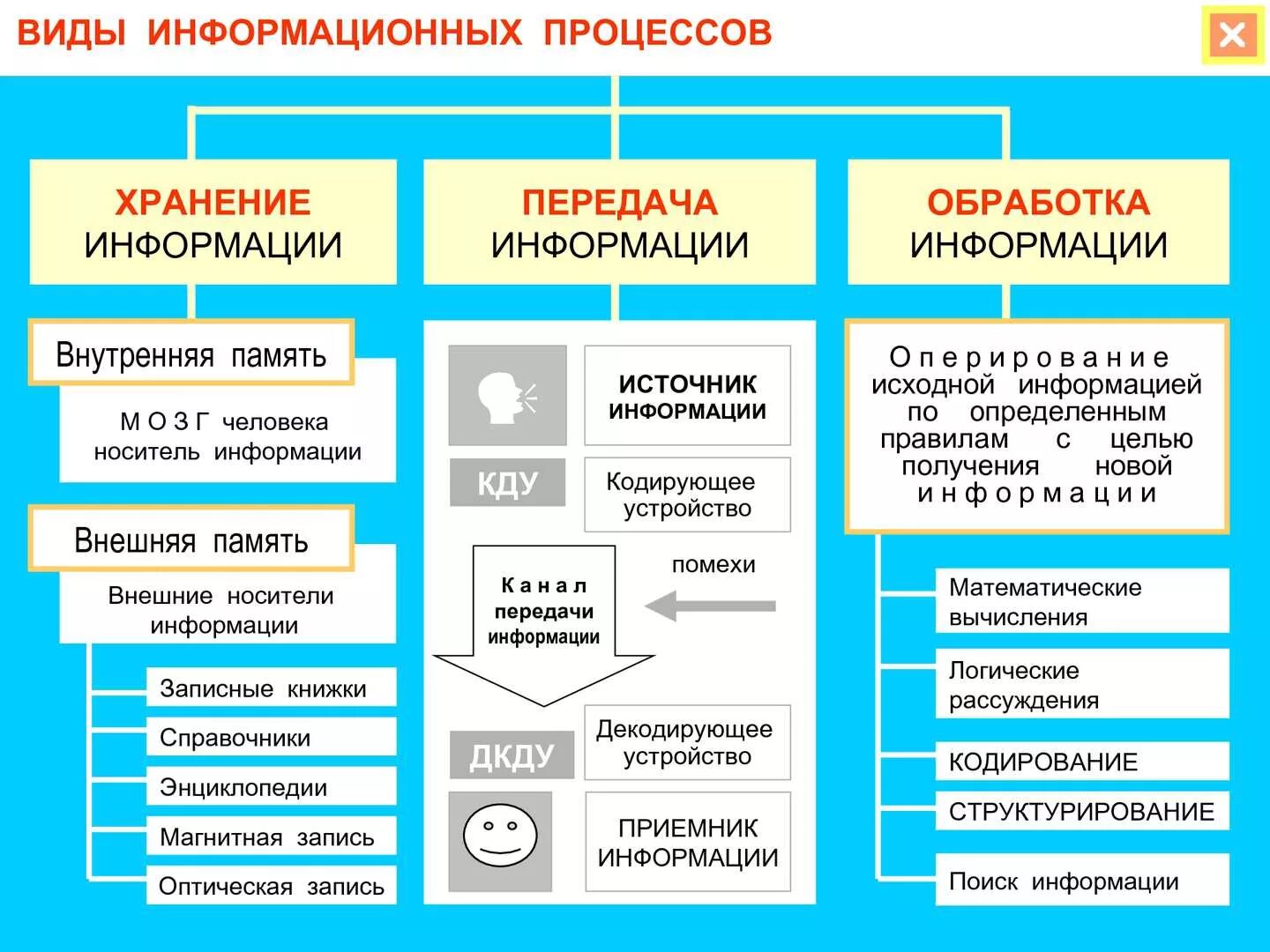 Основная информация хранится в. Процесс вид информации хранение передача обработка таблица. Назовите основные виды информационных процессов. Таблица по информатике 7 класс информационные процессы. Схема информационные процессы 7 класс Информатика.