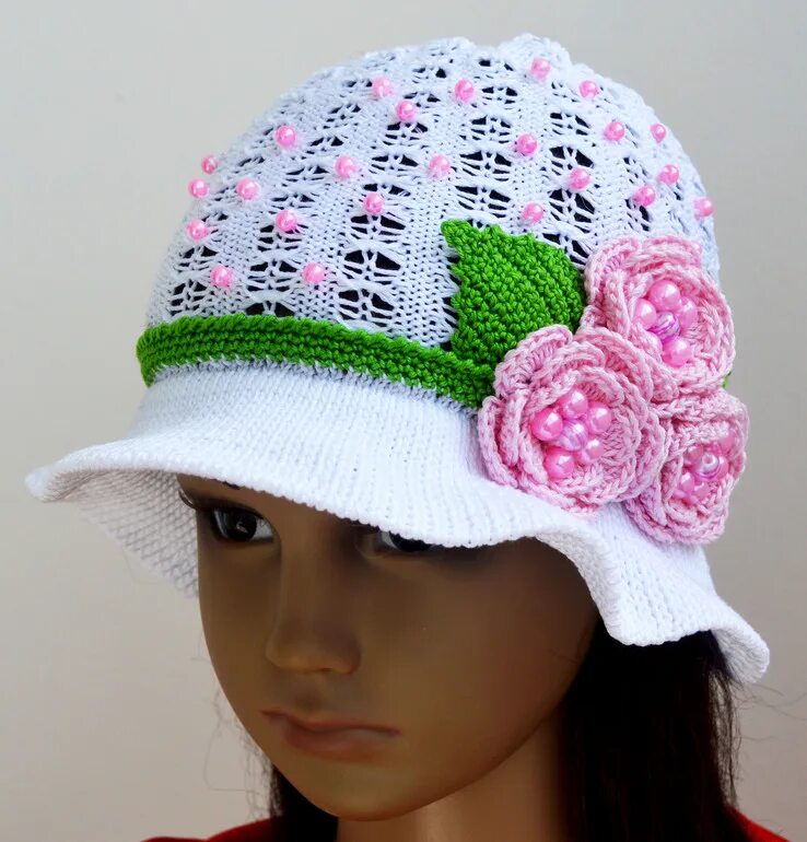 Вязаные шляпки крючком. Панамка видео. Панамка видео. Панамка. Летняя шапочка для девочки.