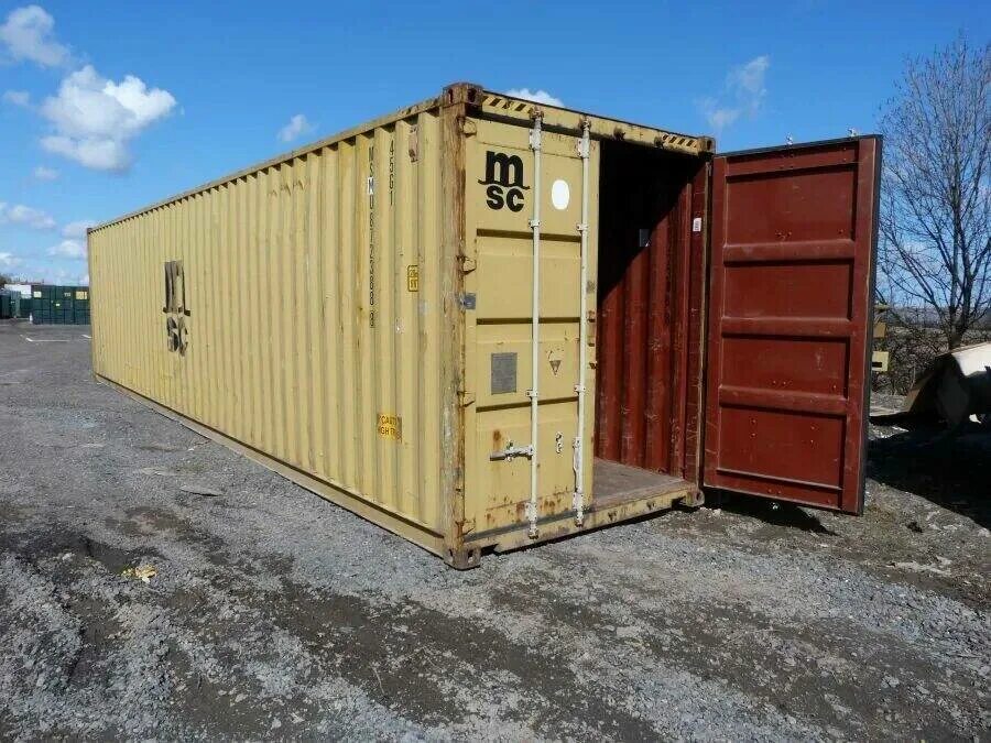 Контейнеры красноярск б у. 40 Контейнера High Cube. Морской контейнер 40ft High Cub вид сбоку. High Cube 40 футов. 20 Футовый и 40 футовый контейнер.