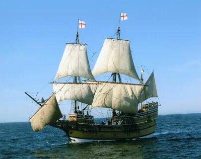 Mayflower replica - Pilgrims landed in 1620. 