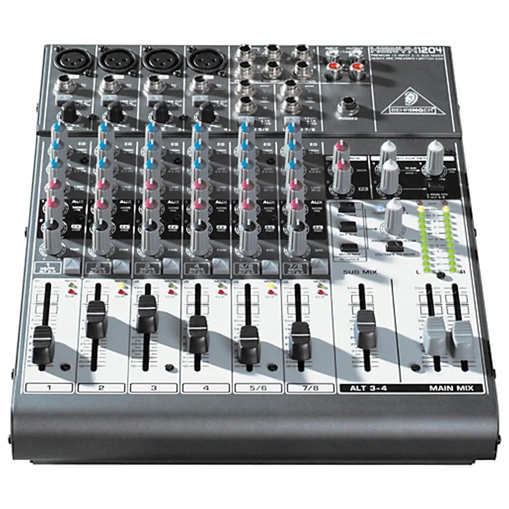 Микшер для компьютера. Микшерный пульт Behringer 1204. Микшер Беренджер 1204 FX. Пульт Behringer XENYX 1204fx. Микшерный пульт Behringer XENYX 1204.