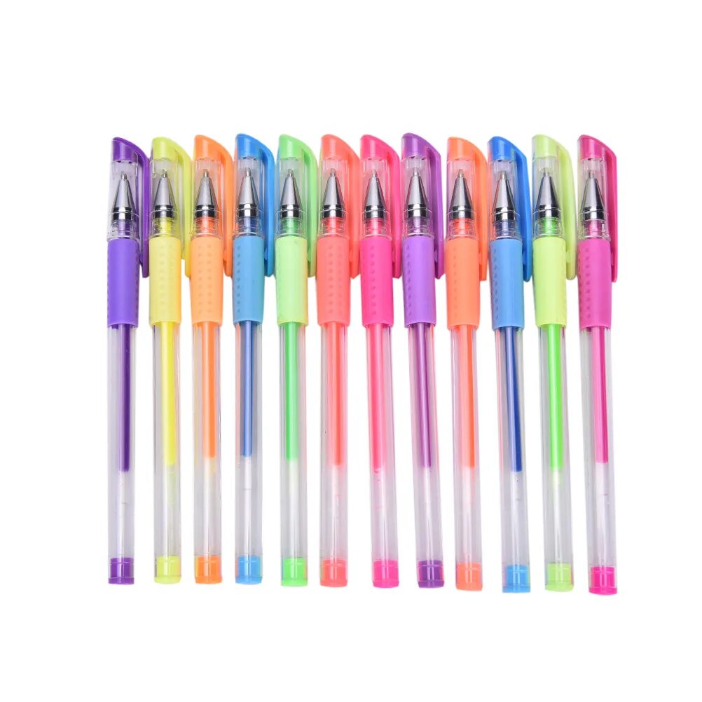 Цветные ручки. Гелевые ручки. Набор цветных гелевых ручек для рисования. Неоновые гелевые ручки.