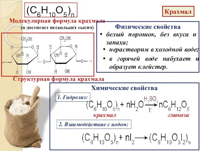 Крахмал кислород реакция