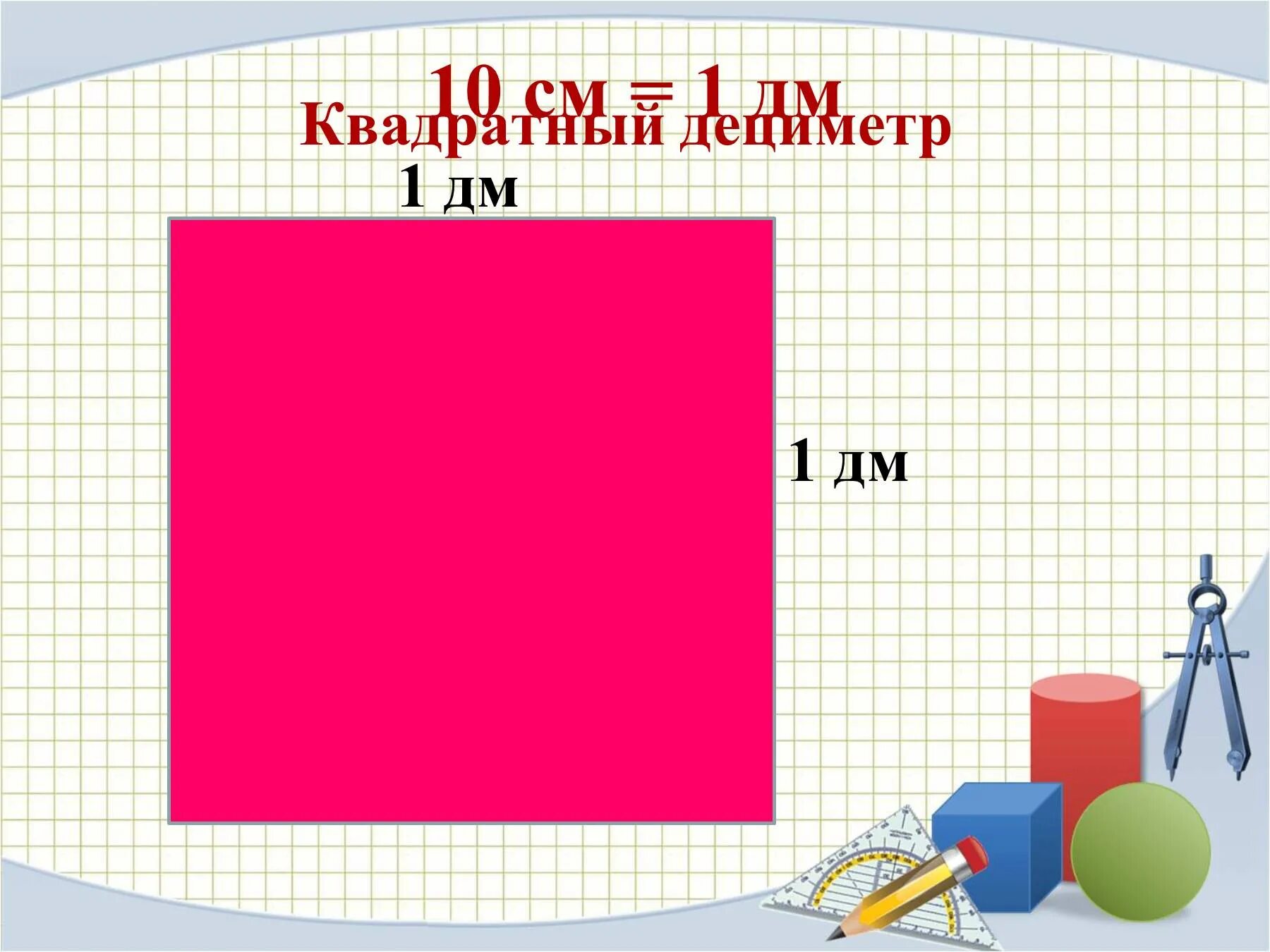 Квадратный дециметр. Квадратный дециметр 3 класс. Математика 3 класс тема квадратный дециметр. Дециметр в квадрате.