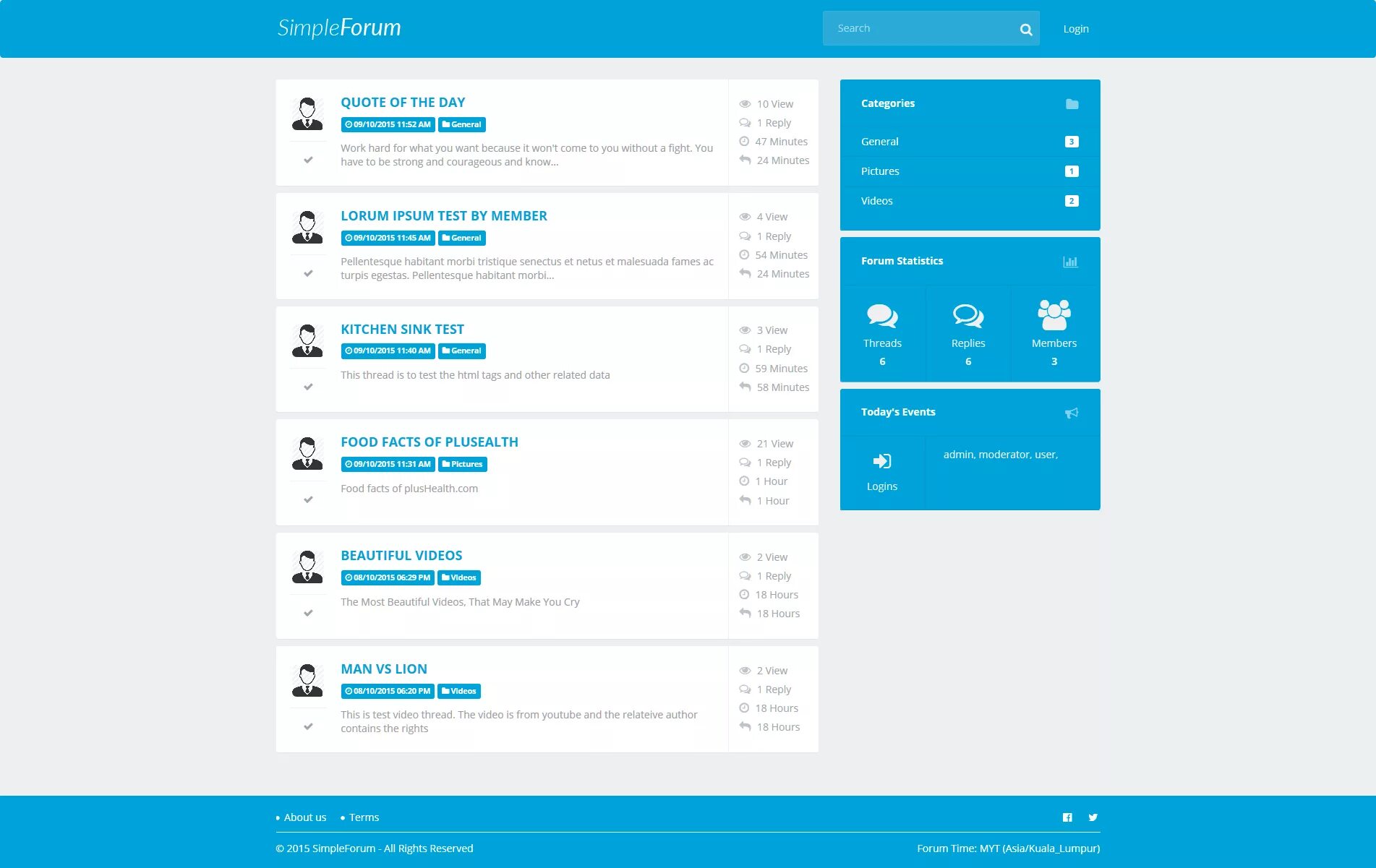 Forums thread php