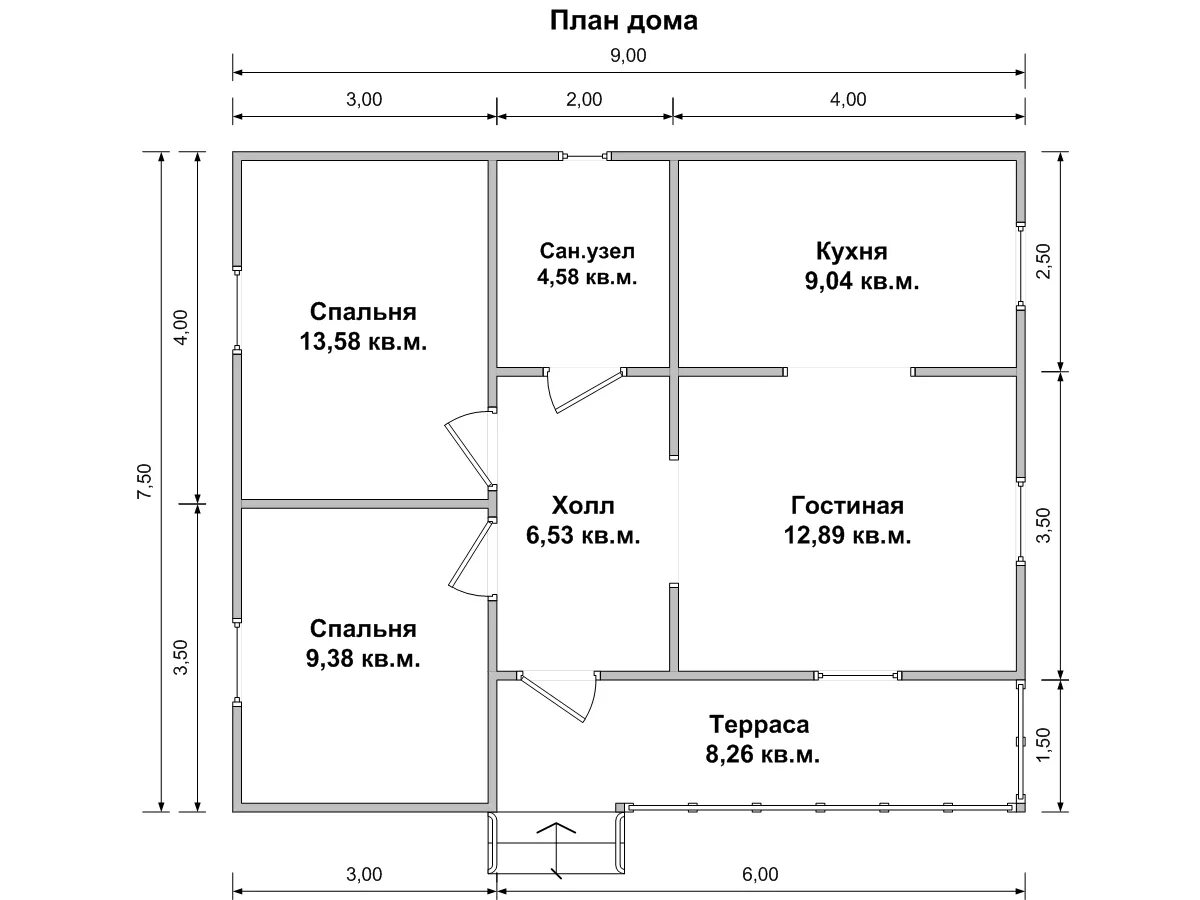 Проекты дачных домиков для 6 соток, фото и план строительства - Фермер без хлопо
