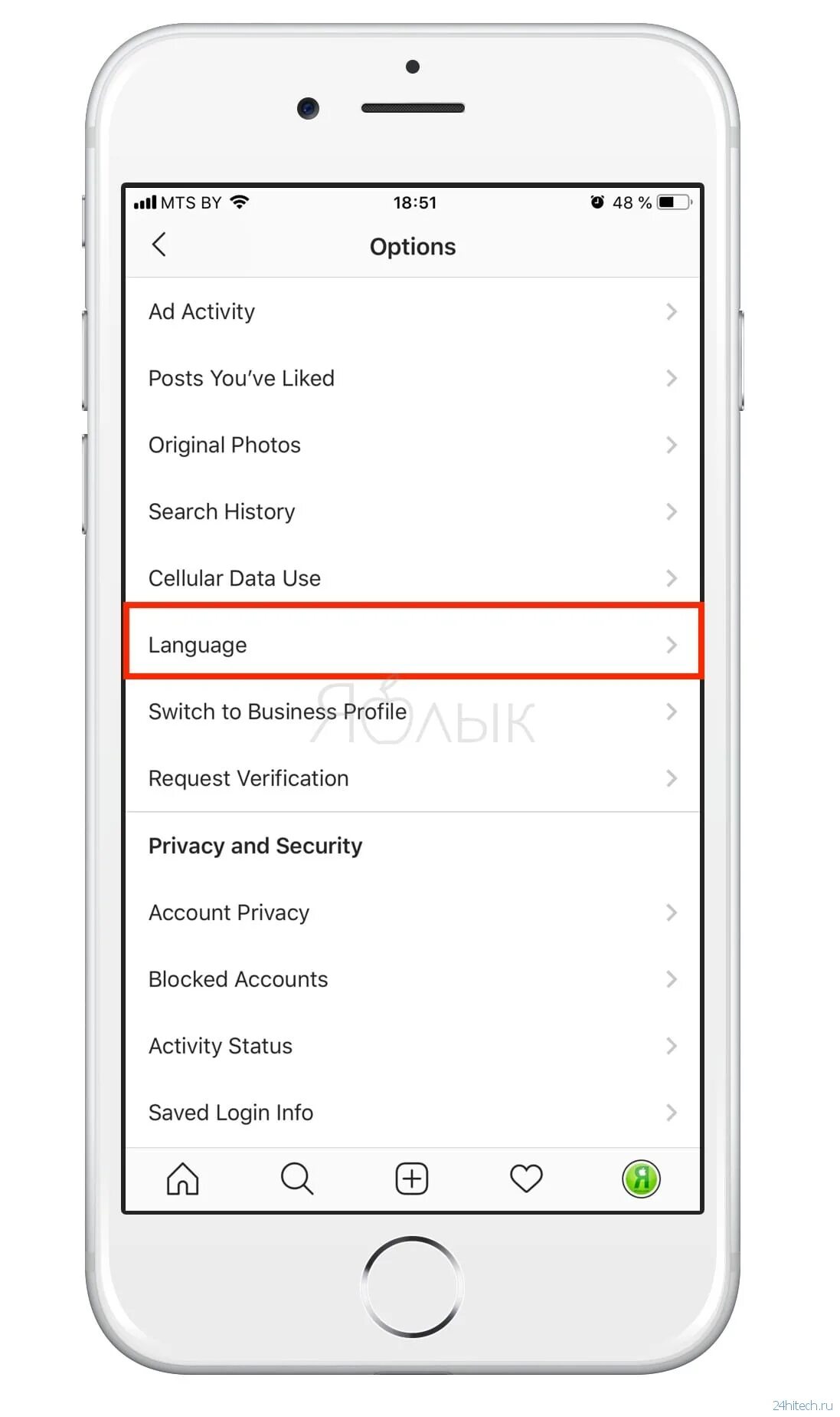 Как перейти в телефоне на русский язык. Смена языка в Инстаграм. Как сменить язык в инстаграме. Как в инстаграмме изменить язык с английского на русский. Инстаграм русский язык.