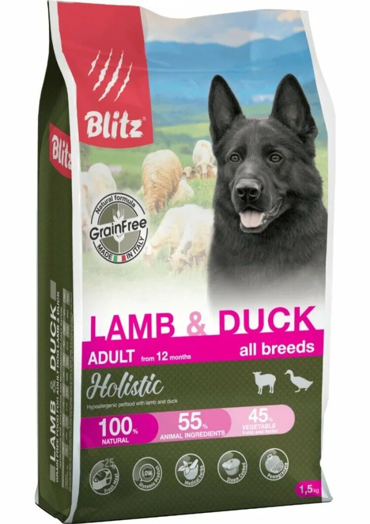 Blitz Holistic для собак. Blitz Holistic, ягненок 12 кг. Blitz Holistic Lamb & Duck Adult Dog all Breeds. Корм блиц для собак с ягненком. Корма блиц холистик