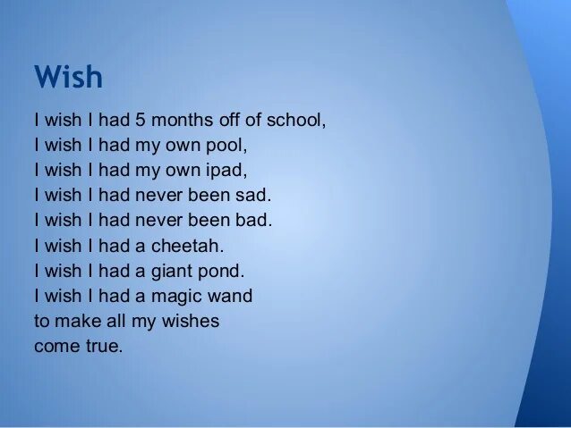 You didn t know текст на русском. I Wish. Предложения с i Wish i could. Wishes в английском языке. Предложения с Wish.