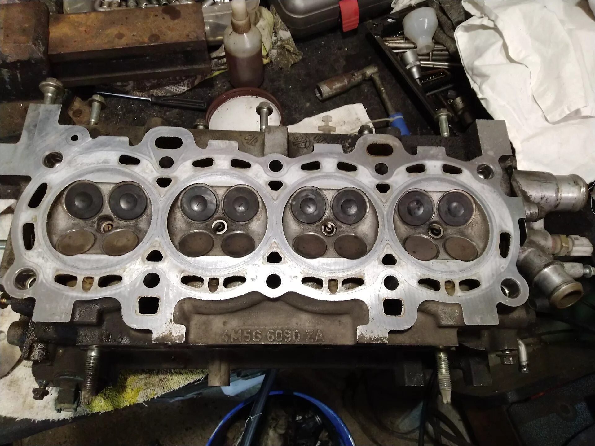 4. Гбц opel z32se. Нагар на клапанах димексид. Состояние клапанов двигателя. Вентиляция картера змз 409 евро 3.