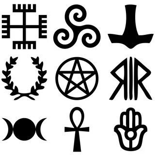 Pagan religions symbols.