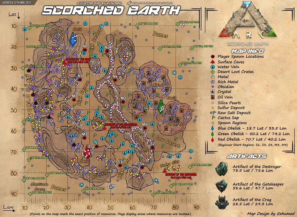 Обсидиан в арке. Карта Scorched Earth АРК. АРК Выжженная земля карта. Ark Scorched Earth карта. Ark Survival Evolved Scorched Earth карта.