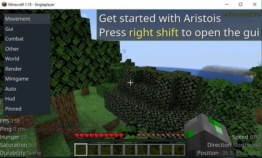 . Aristois Hacked client. Код для МАЙНКРАФТА 1.19. Взломанный клиент. Optifine client for Minecraft. Aristois 1.20 4