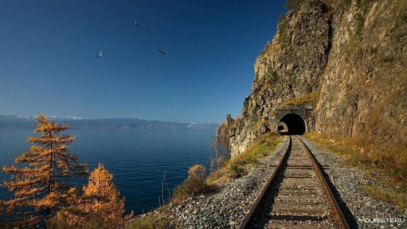 Железная дорога сибирь дальний восток. Кругобайкальская железная дорога. Железная дорога Транссибирская магистраль. Озеро Байкал Кругобайкальская железная дорога. Транссибирская магистраль Байкал.