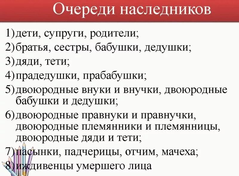 Первые наследники умершего мужа