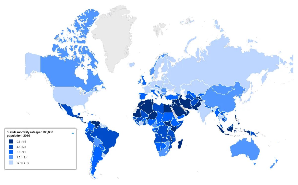 Статистические карты. Распространенность депрессии в мире. Карта суицидов в мире. Суицидальная карта