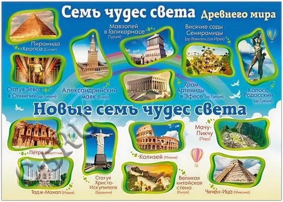 Ответы Mail.ru: семь новых чудес света и старых. желательно с фото но можно и бе