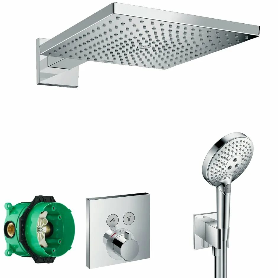 Встроенный смеситель для душа с лейкой. 26238000 Hansgrohe. 26486000 Hansgrohe. 26530000 Hansgrohe.