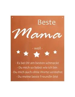 Spruch Beste Mama, weil es am Besten schmeckt, du mich so liebst wie ich bi...