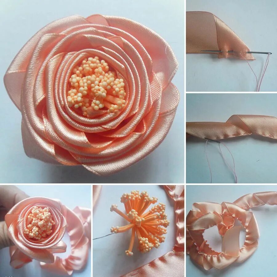 Цветы в технике мастер класс. Цветы из ткани. Цветы из ленточек. Розочка из ленты. Цветы из ленточек своими руками.