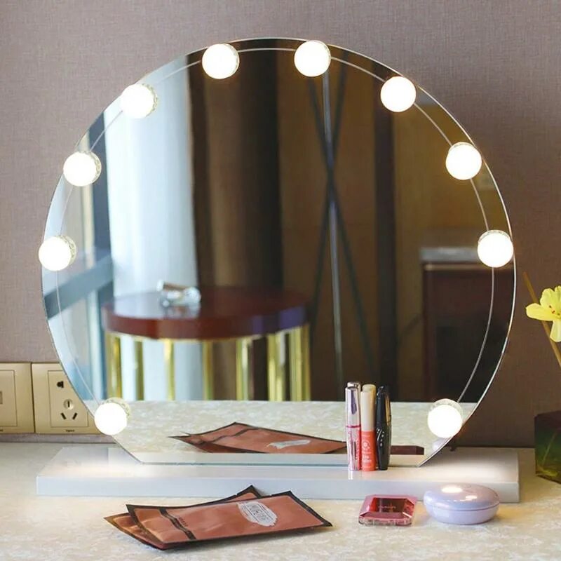 Косметическое зеркало led Lamp Mirror. Led Makeup Mirror зеркало с подсветкой. Лампы led для зеркал xw878 vaniti Mirror. Круглое зеркало с лампочками. Подсвеченные лампочками