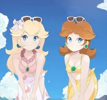 Princess Peach + Daisy - Summer Swimwear Together by https:/