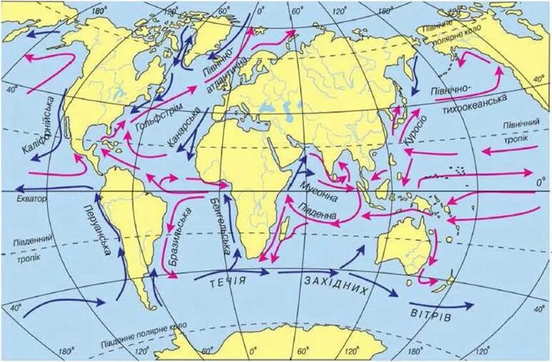 Каково направление течения. Карта течений мирового океана. Теплые и холодные течения мирового океана. Карта холодных течений мирового океана. Карта поверхностных течений.
