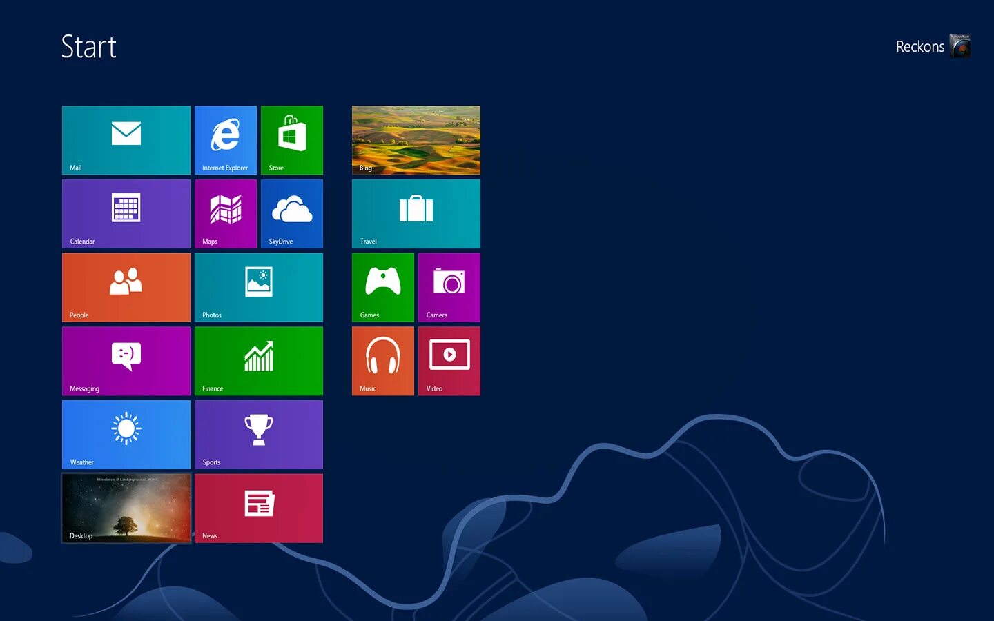 Startup screen