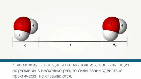 Расстояние меньше размеров молекул в каком состоянии
