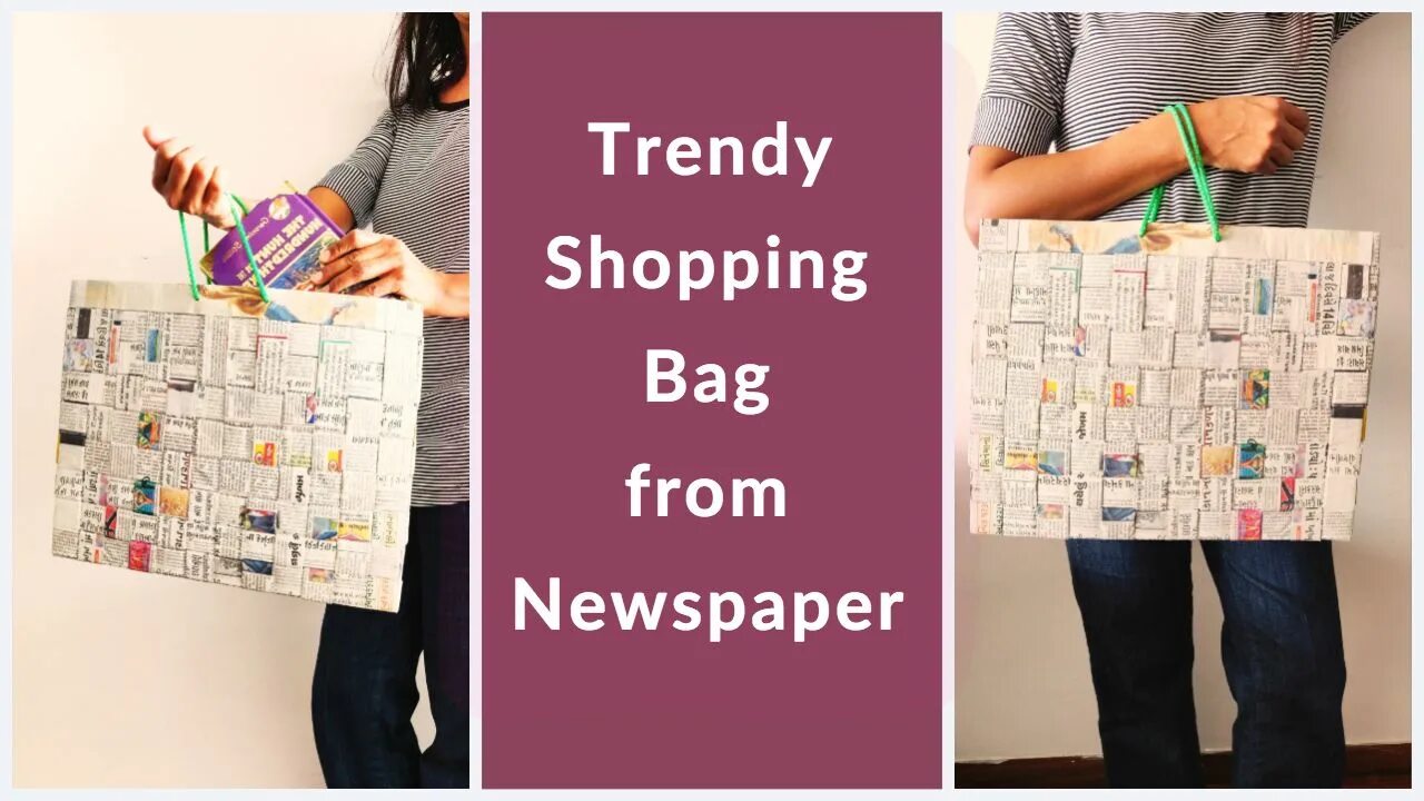 Making a newspaper. How to make a bag. how to make shopper bag. paper making. making crafts from paper.