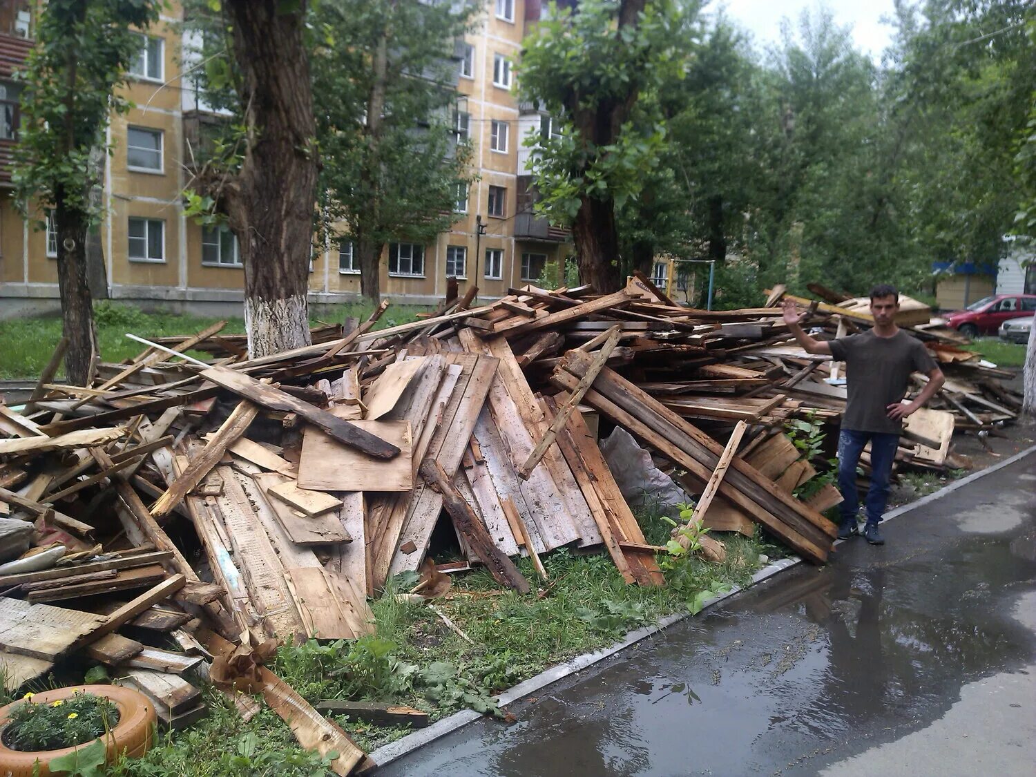 Вывоз веток деревьев